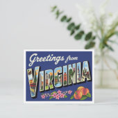 Carte Postale Salutations de Virginie (Debout devant)