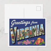Carte Postale Salutations de Virginie (Devant / Derrière)