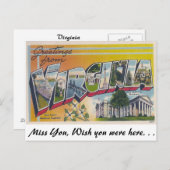 Carte Postale Salutations de Virginie (Devant / Derrière)