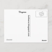 Carte Postale Salutations de Virginie (Dos)