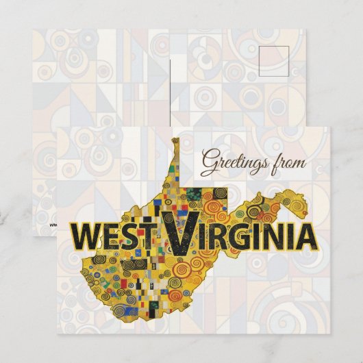 Carte Postale Salutations de Virginie-Occidentale (Devant / Derrière)