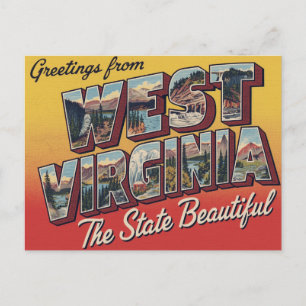 Carte Postale Salutations de Virginie-Occidentale