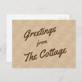 Carte Postale Salutations de voyage des invités Maison de vacanc (Devant / Derrière)