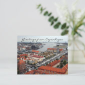 Carte Postale salutations de vue copenhague (Debout devant)