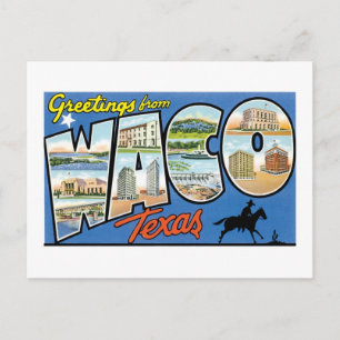 Carte Postale Salutations de Waco, Texas