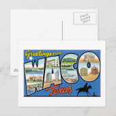 Carte Postale Salutations de Waco, Texas (Devant / Derrière)