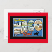 Carte Postale Salutations de Waco Texas (Devant / Derrière)