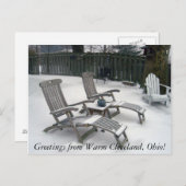 Carte Postale Salutations de Warm Cleveland Ohio (Devant / Derrière)