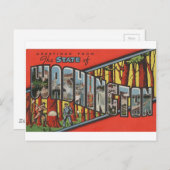 Carte Postale Salutations de Washington (Devant / Derrière)