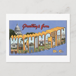 Carte Postale Salutations de Washington DC