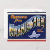 Carte Postale Salutations de Washington DC ! (Devant / Derrière)