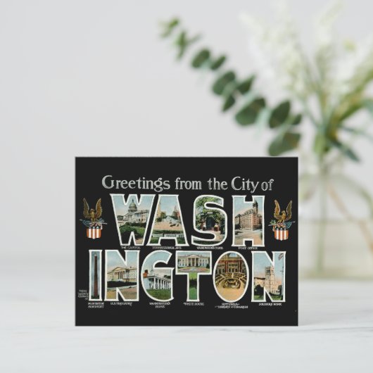 Carte Postale Salutations de Washington DC ! (Debout devant)