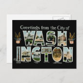 Carte Postale Salutations de Washington DC ! (Devant / Derrière)