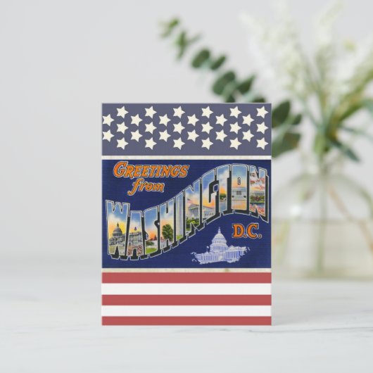 Carte Postale Salutations de Washington DC ! (Debout devant)
