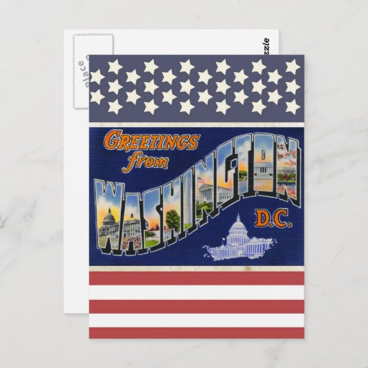 Carte Postale Salutations de Washington DC ! (Devant / Derrière)
