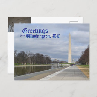 Carte Postale Salutations de Washington DC