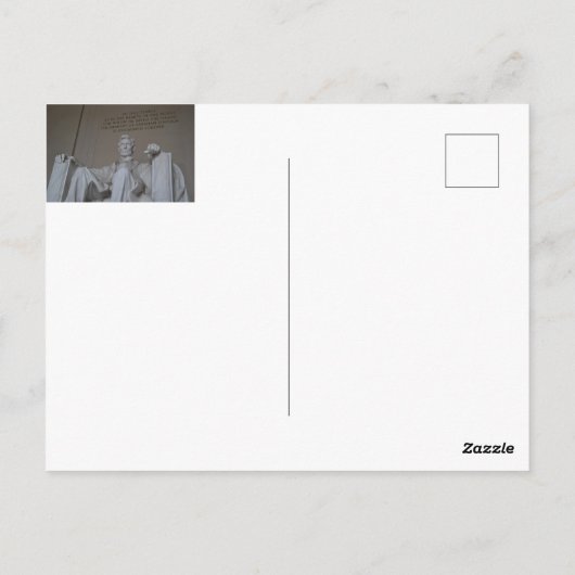 Carte Postale Salutations de Washington DC (Dos)