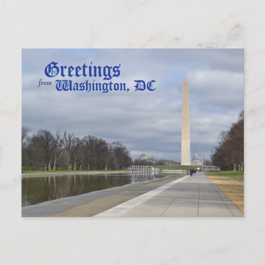 Carte Postale Salutations de Washington DC (Devant)