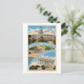 Carte Postale Salutations de Washington DC Voyage Vintage (Debout devant)