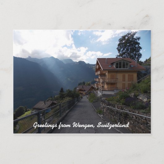 Carte Postale Salutations de Wengen Suisse 1 (Devant)