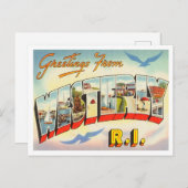 Carte Postale Salutations de West, Rhode Island Travel (Devant / Derrière)
