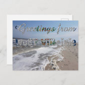 Carte Postale Salutations de West Virginia State Flag USA Heart (Devant / Derrière)