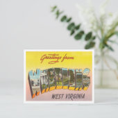 Carte Postale Salutations de Wheeling, West Virginia Travel (Debout devant)