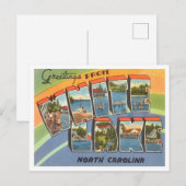 Carte Postale Salutations de White Lake, Caroline du Nord Voyage (Devant / Derrière)