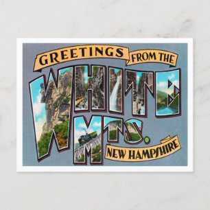 Carte Postale Salutations de White Mountains, New Hampshire