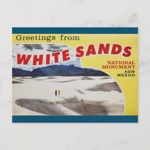 Carte Postale Salutations de White Sands New Mexico Postcard