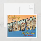 Carte Postale Salutations de Wildwood by the Sea, New Jersey (Devant / Derrière)