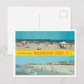 Carte Postale Salutations de Wildwood Crest, New Jersey Travel (Devant / Derrière)