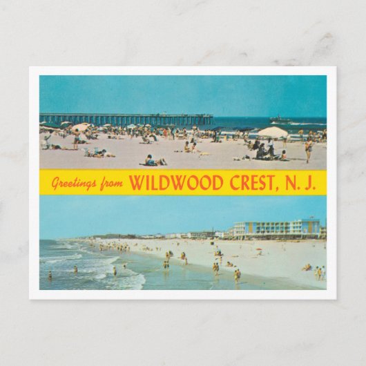 Carte Postale Salutations de Wildwood Crest, New Jersey Travel (Devant)
