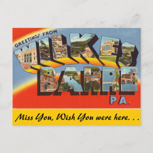 Carte Postale Salutations de Wilkes Barre