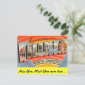 Carte Postale Salutations de Williston (Debout devant)