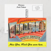 Carte Postale Salutations de Williston (Devant / Derrière)