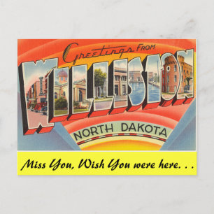 Carte Postale Salutations de Williston