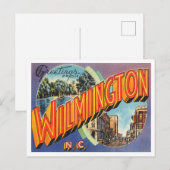 Carte Postale Salutations de Wilmington, Caroline du Nord Voyage (Devant / Derrière)