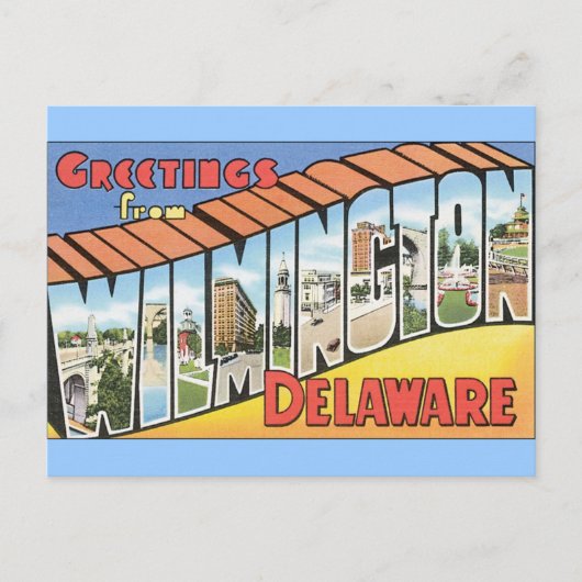 Carte Postale Salutations de Wilmington Delaware (Devant)