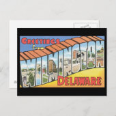 Carte Postale Salutations de Wilmington Delaware_Vintage voyage (Devant / Derrière)