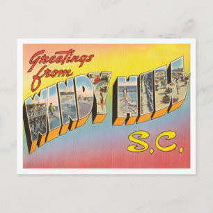 Carte Postale Salutations de Windy Hill, Caroline du Sud Voyage