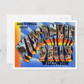 Carte Postale Salutations de Wisconsin Dells, Wisconsin Travel (Devant / Derrière)
