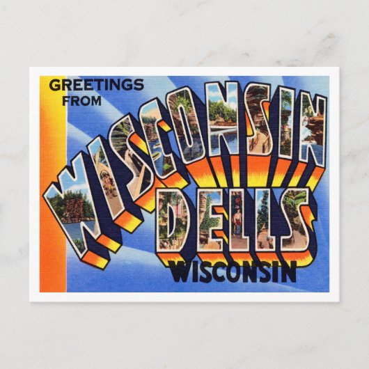 Carte Postale Salutations de Wisconsin Dells, Wisconsin Travel (Devant)