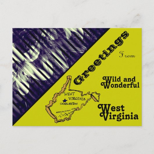 Carte Postale Salutations de WW West Virginia (Devant)