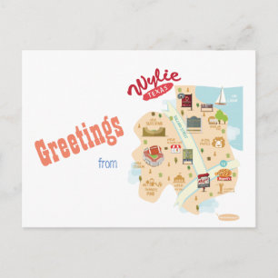 Carte Postale Salutations de Wylie Texas Postcard