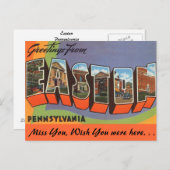 Carte Postale Salutations d'Easton (Devant / Derrière)