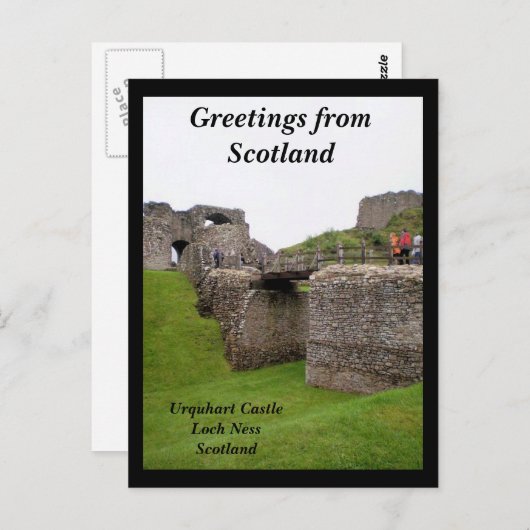 Carte Postale Salutations d'Ecosse (Devant / Derrière)
