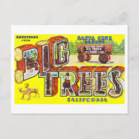 Salutations d'époque de Big Trees, Californie,