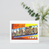 Carte Postale Salutations d'époque de Waterloo, Iowa, (Debout devant)