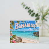 Carte Postale Salutations des Bahamas (Debout devant)